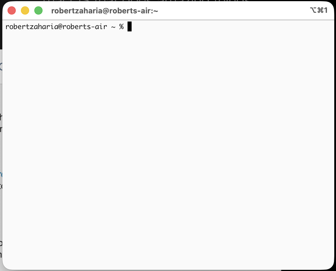 Default iTerm2 window after installation on macOS